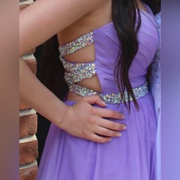 PROM DRESS - LA FEMME 20028 - Size 4 - Purple Ombré - Picture 14 of 14